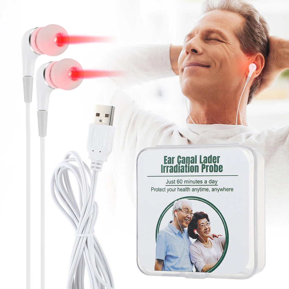 Ear Laser 50nm Irradiation Physiotherapy Ear Plugs Balance Reduce Blood High Pressure